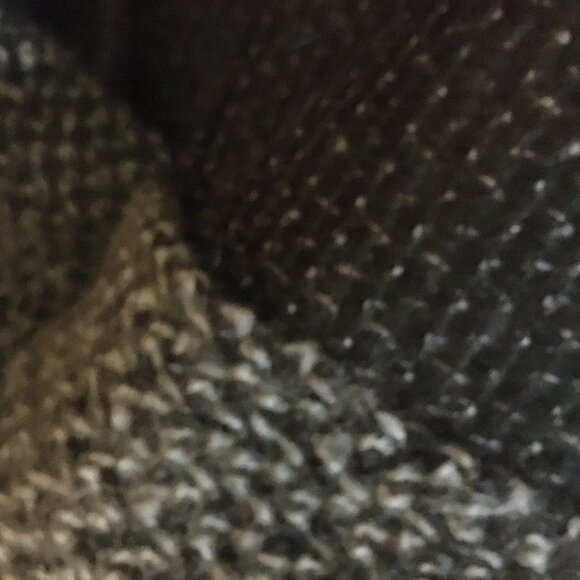 Alfred Dunner Black and White Cozy Mohair Blend Button Down Cardigan - Picture 6 of 15